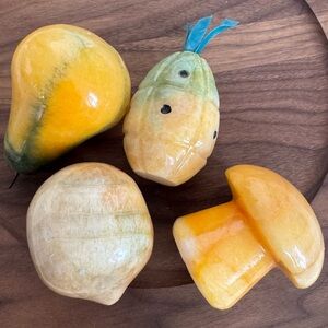 Vintage Marble Alabaster Stone Fruits